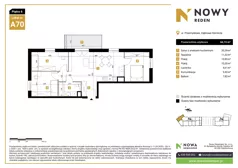 4 pokoje, mieszkanie 66,74 m², piętro 6, oferta nr A70, Nowy Reden II, Dąbrowa Górnicza, Reden, ul. Przemysłowa