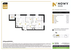 4 pokoje, mieszkanie 62,70 m², piętro 9, oferta nr A88, Nowy Reden II, Dąbrowa Górnicza, Reden, ul. Przemysłowa
