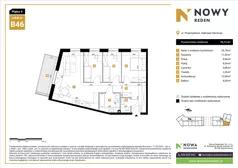 4 pokoje, mieszkanie 76,12 m², piętro 4, oferta nr B46, Nowy Reden II, Dąbrowa Górnicza, Reden, ul. Przemysłowa