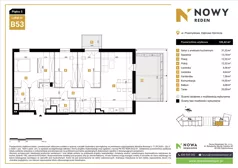 4 pokoje, mieszkanie 105,42 m², piętro 5, oferta nr B53, Nowy Reden II, Dąbrowa Górnicza, Reden, ul. Przemysłowa