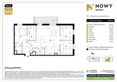 4 pokoje, mieszkanie 105,86 m², piętro 6, oferta nr B56, Nowy Reden II, Dąbrowa Górnicza, Reden, ul. Przemysłowa