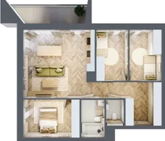 4 pokoje, mieszkanie 76,48 m², piętro 3, oferta nr D28, Nowa Częstochowa Małopolska, Częstochowa, Częstochówka-Parkitka, ul. Małopolska