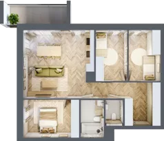 4 pokoje, mieszkanie 76,48 m², piętro 1, oferta nr E11, Nowa Częstochowa Małopolska, Częstochowa, Częstochówka-Parkitka, ul. Małopolska