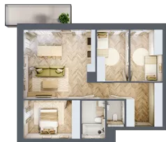 4 pokoje, mieszkanie 76,48 m², piętro 2, oferta nr E20, Nowa Częstochowa Małopolska, Częstochowa, Częstochówka-Parkitka, ul. Małopolska