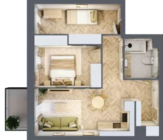 3 pokoje, mieszkanie 51,60 m², piętro 1, oferta nr M56, Nowa Częstochowa Mościckiego, Częstochowa, Częstochówka-Parkitka, ul. Mościckiego