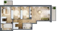4 pokoje, mieszkanie 91,58 m², piętro 3, oferta nr M28, Nowa Częstochowa Mościckiego, Częstochowa, Częstochówka-Parkitka, ul. Mościckiego