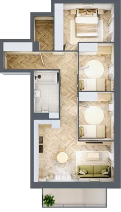 4 pokoje, mieszkanie 67,21 m², piętro 3, oferta nr M27, Nowa Częstochowa Mościckiego, Częstochowa, Częstochówka-Parkitka, ul. Mościckiego