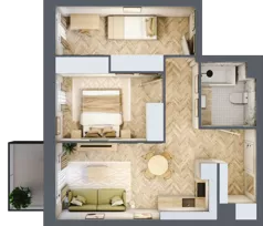 3 pokoje, mieszkanie 51,60 m², piętro 3, oferta nr M72, Nowa Częstochowa Mościckiego, Częstochowa, Częstochówka-Parkitka, ul. Mościckiego
