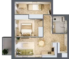 3 pokoje, mieszkanie 51,60 m², piętro 2, oferta nr M64, Nowa Częstochowa Mościckiego, Częstochowa, Częstochówka-Parkitka, ul. Mościckiego