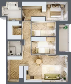 4 pokoje, mieszkanie 85,67 m², piętro 5, oferta nr M86, Nowa Częstochowa Mościckiego, Częstochowa, Częstochówka-Parkitka, ul. Mościckiego
