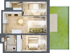 3 pokoje, mieszkanie 47,48 m², parter, oferta nr M53, Nowa Częstochowa Mościckiego, Częstochowa, Częstochówka-Parkitka, ul. Mościckiego