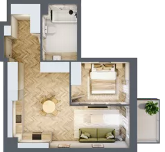 2 pokoje, mieszkanie 47,76 m², piętro 1, oferta nr M16, Nowa Częstochowa Mościckiego, Częstochowa, Częstochówka-Parkitka, ul. Mościckiego