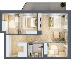 4 pokoje, mieszkanie 67,98 m², piętro 3, oferta nr 19, Nowy Sosnowiec, Sosnowiec, Zagórze, ul. Braci Mieroszewskich