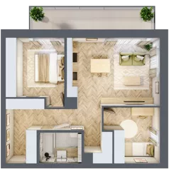 3 pokoje, mieszkanie 59,84 m², piętro 1, oferta nr 6, Nowy Sosnowiec, Sosnowiec, Zagórze, ul. Braci Mieroszewskich