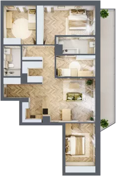 5 pokoi, mieszkanie 103,14 m², piętro 4, oferta nr 29, Nowy Sosnowiec, Sosnowiec, Zagórze, ul. Braci Mieroszewskich