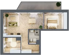 3 pokoje, mieszkanie 55,15 m², piętro 3, oferta nr 50, Nowy Sosnowiec, Sosnowiec, Zagórze, ul. Braci Mieroszewskich