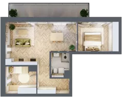 3 pokoje, mieszkanie 55,15 m², piętro 4, oferta nr 55, Nowy Sosnowiec, Sosnowiec, Zagórze, ul. Braci Mieroszewskich