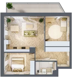 3 pokoje, mieszkanie 64,51 m², piętro 1, oferta nr 32, Nowy Sosnowiec, Sosnowiec, Zagórze, ul. Braci Mieroszewskich