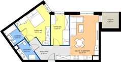 3 pokoje, mieszkanie 64,36 m², piętro 2, oferta nr A31, Nowy Reden II, Dąbrowa Górnicza, Reden, ul. Przemysłowa