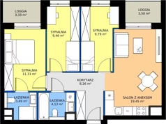 4 pokoje, mieszkanie 65,89 m², piętro 10, oferta nr A97, Nowy Reden II, Dąbrowa Górnicza, Reden, ul. Przemysłowa