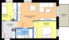 3 pokoje, mieszkanie 56,92 m², piętro 5, oferta nr A55, Nowy Reden II, Dąbrowa Górnicza, Reden, ul. Przemysłowa
