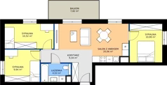 4 pokoje, mieszkanie 65,37 m², piętro 2, oferta nr A30, Nowy Reden II, Dąbrowa Górnicza, Reden, ul. Przemysłowa
