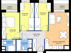 4 pokoje, mieszkanie 65,89 m², piętro 9, oferta nr A91, Nowy Reden II, Dąbrowa Górnicza, Reden, ul. Przemysłowa