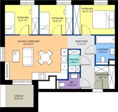 4 pokoje, mieszkanie 68,19 m², piętro 9, oferta nr A89, Nowy Reden II, Dąbrowa Górnicza, Reden, ul. Przemysłowa
