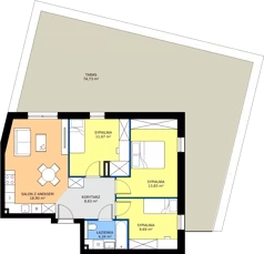 4 pokoje, mieszkanie 67,06 m², piętro 5, oferta nr B51, Nowy Reden II, Dąbrowa Górnicza, Reden, ul. Przemysłowa