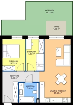 3 pokoje, mieszkanie 57,71 m², piętro 1, oferta nr B20, Nowy Reden II, Dąbrowa Górnicza, Reden, ul. Przemysłowa