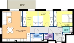 4 pokoje, mieszkanie 73,43 m², piętro 4, oferta nr B50, Nowy Reden II, Dąbrowa Górnicza, Reden, ul. Przemysłowa