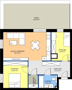 3 pokoje, mieszkanie 68,23 m², piętro 3, oferta nr B41, Nowy Reden II, Dąbrowa Górnicza, Reden, ul. Przemysłowa