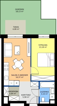 2 pokoje, mieszkanie 37,94 m², piętro 3, oferta nr B37, Nowy Reden II, Dąbrowa Górnicza, Reden, ul. Przemysłowa