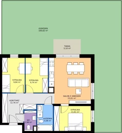 4 pokoje, mieszkanie 75,02 m², piętro 1, oferta nr F16, Nowa Częstochowa Małopolska - etap IV, Częstochowa, Częstochówka-Parkitka, ul. Małopolska 196A