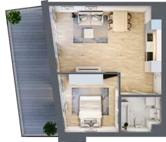 2 pokoje, apartament 43,20 m², parter, oferta nr B-1, Cieszyńska 9, Kraków, Stare Miasto, Łobzów, ul. Cieszyńska 9