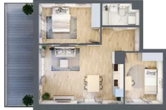 3 pokoje, apartament 57,57 m², parter, oferta nr B-8, Cieszyńska 9, Kraków, Stare Miasto, Łobzów, ul. Cieszyńska 9