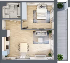 2 pokoje, apartament 47,04 m², piętro 2, oferta nr B-27, Cieszyńska 9, Kraków, Stare Miasto, Łobzów, ul. Cieszyńska 9