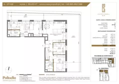 4 pokoje, apartament 89,49 m², piętro 5, oferta nr A-71+A-72, Cieszyńska 9, Kraków, Stare Miasto, Łobzów, ul. Cieszyńska 9