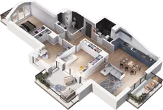 4 pokoje, mieszkanie 75,40 m², piętro 3, oferta nr A14, Apartamenty Tabelowa, Łódź, Górna, ul. Tabelowa 27