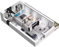 3 pokoje, mieszkanie 64,00 m², piętro 1, oferta nr A7, Apartamenty Tabelowa, Łódź, Górna, ul. Tabelowa 27