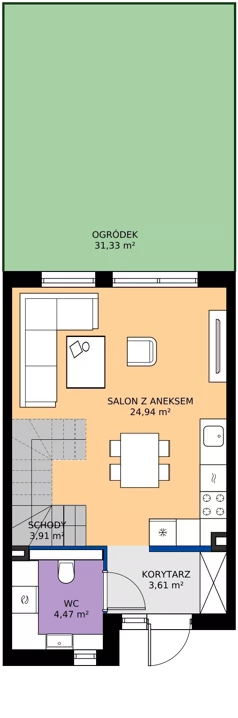 Dom 73,00 m², oferta nr B1 lok.1, Przyjazne Janczewice, Janczewice, ul. Pszenna 9