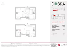 1 pokój, mieszkanie 37,08 m², piętro 1, oferta nr E1_17, Dobka, Warszawa, Białołęka, Brzeziny, ul. Dobka z Oleśnicy 25