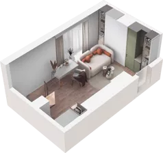 1 pokój, mieszkanie 37,08 m², piętro 1, oferta nr E1_17, Dobka, Warszawa, Białołęka, Brzeziny, ul. Dobka z Oleśnicy 25