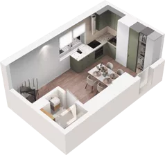 1 pokój, mieszkanie 37,08 m², piętro 1, oferta nr E1_17, Dobka, Warszawa, Białołęka, Brzeziny, ul. Dobka z Oleśnicy 25