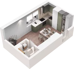 1 pokój, mieszkanie 37,08 m², piętro 1, oferta nr E1_17, Dobka, Warszawa, Białołęka, Brzeziny, ul. Dobka z Oleśnicy 25
