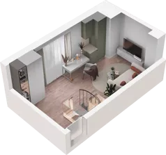 1 pokój, mieszkanie 39,61 m², piętro 1, oferta nr E1_18, Dobka, Warszawa, Białołęka, Brzeziny, ul. Dobka z Oleśnicy 25