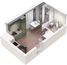 1 pokój, mieszkanie 38,97 m², parter, oferta nr E2_37, Dobka, Warszawa, Białołęka, Brzeziny, ul. Dobka z Oleśnicy 25