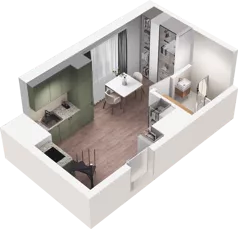 1 pokój, mieszkanie 38,97 m², parter, oferta nr E2_37, Dobka, Warszawa, Białołęka, Brzeziny, ul. Dobka z Oleśnicy 25