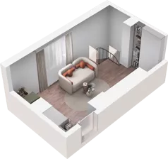 1 pokój, mieszkanie 36,66 m², parter, oferta nr E2_38, Dobka, Warszawa, Białołęka, Brzeziny, ul. Dobka z Oleśnicy 25