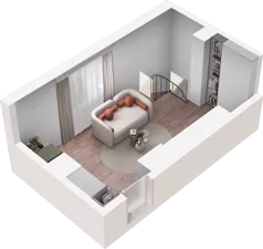 1 pokój, mieszkanie 36,66 m², parter, oferta nr E2_38, Dobka, Warszawa, Białołęka, Brzeziny, ul. Dobka z Oleśnicy 25